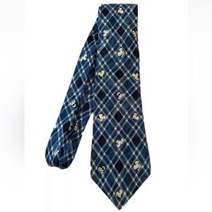 Vintage Snoopy Peanuts 100% Silk Necktie Joe Gridlock USA Menswear Joe Cool Golf